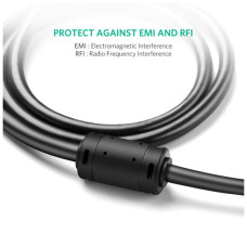 Кабель мультимедійний VGA M to VGA M 1.5m VG101 black Ugreen (11630)