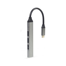 Концентратор Gembird USB-C to 1xUSB 3.1 + 3xUSB 2.0 silver (UHB-CM-U3P1U2P3-03)