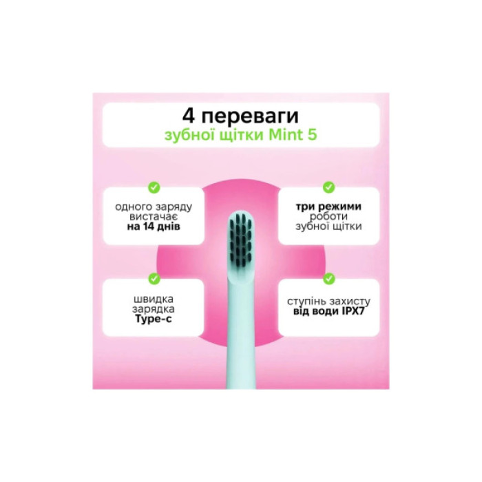 Електрична зубна щітка Enchen Mint5 Sonik Blue (MINT5-B)
