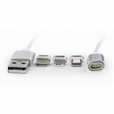Дата кабель USB 2.0 AM to Lightning + Micro 5P + USB-C 1.0m Cablexpert (CC-USB2-AMLM31-1M)