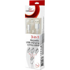 Дата кабель USB 2.0 AM to Lightning + Micro 5P + USB-C 1.0m Cablexpert (CC-USB2-AMLM31-1M)