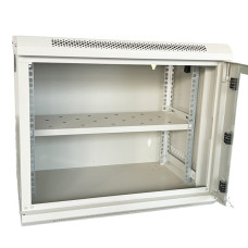 Шафа настінна GEAR 9U 19" 600x450x500 мм, + полка 19", grey (GWMSN-9U-600-450G)