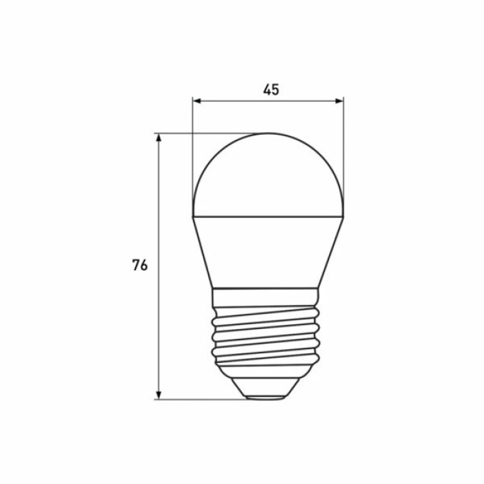 Лампочка Eurolamp LED G45 5W 530 Lm E27 4000K deco 2шт (MLP-LED-G45-05274(Amber))