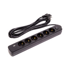 Мережевий фільтр живлення PowerPlant 5м, 6 розеток, USB (YS-N6086/5c) (EX610679)