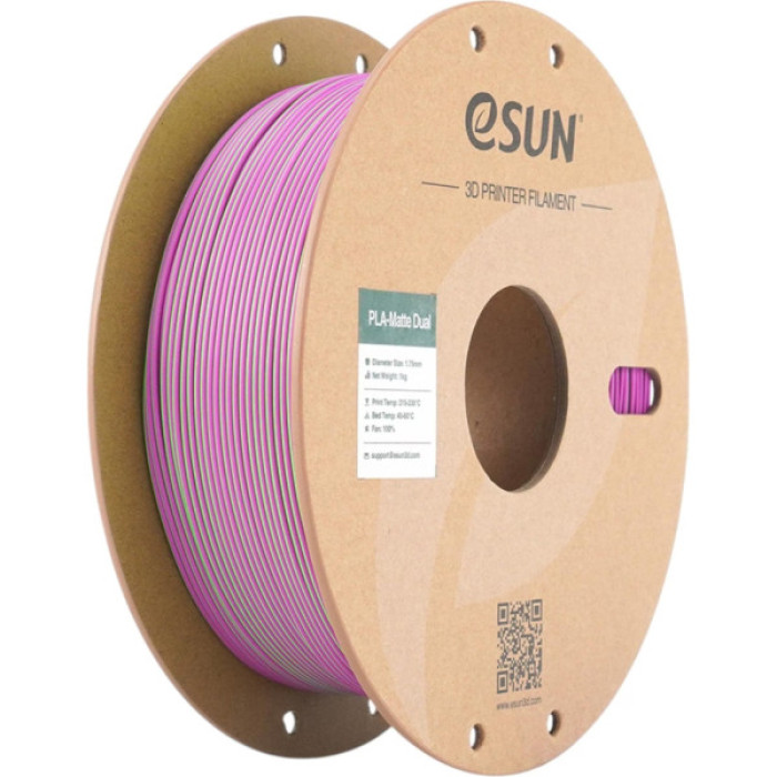 Пластик для 3D-принтера eSUN PLA matte dual 1,75mm 1kg GREEN PINK (PLA-MTD175B-GP1P1)