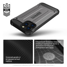 Чохол до мобільного телефона Armorstandart Panzer Apple iPhone 15 Pro Max Grey (ARM75646)