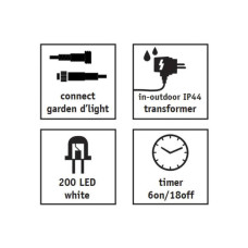 Гірлянда Luca з'єднувальна "Бахрома", 9,8х0.48 м, біли (8720362171096)