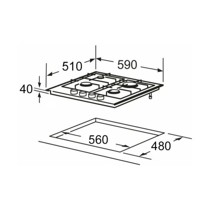 Варочна поверхня Interline HGS 763 FGT XM FLAME