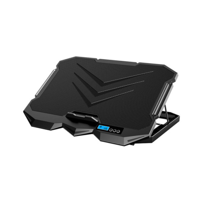 Підставка до ноутбука IceCoorel 10-17", 2*125mm + 2*70mm 2600 RPM, 385x280x28mm, Black (K22)