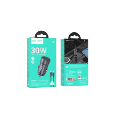 Зарядний пристрій HOCO HOCO Z57 Glorious single-port USB-C PD30W + cable USB-C Metal Gray (6942007633086)