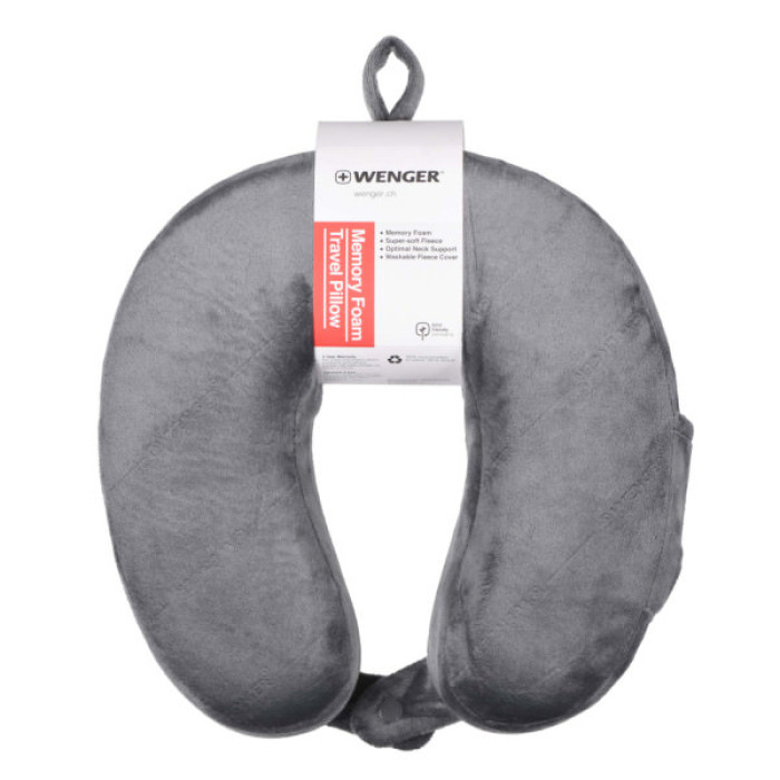 Туристична подушка Wenger Memory Foam Travel Neck Pillow, сірий (611884)