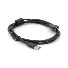 Дата кабель USB 2.0 AM/AF 1.0m black VEGGIEG (YT-AM/AF-V-U105)
