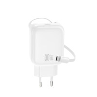 Зарядний пристрій XO 1xUSB-C PD30W GaN + cable USB-C to USB-C (XO-QC17)