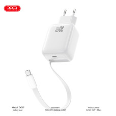 Зарядний пристрій XO 1xUSB-C PD30W GaN + cable USB-C to USB-C (XO-QC17)