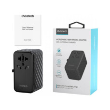 Зарядний пристрій Choetech 4xUSB 100W PD (2хUSB-C+2хUSB-A) сharger diamond model black (PD6028-BK)