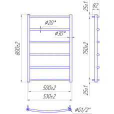 Сушарка для рушників MARIO Класік (1.1.0107.01.P)