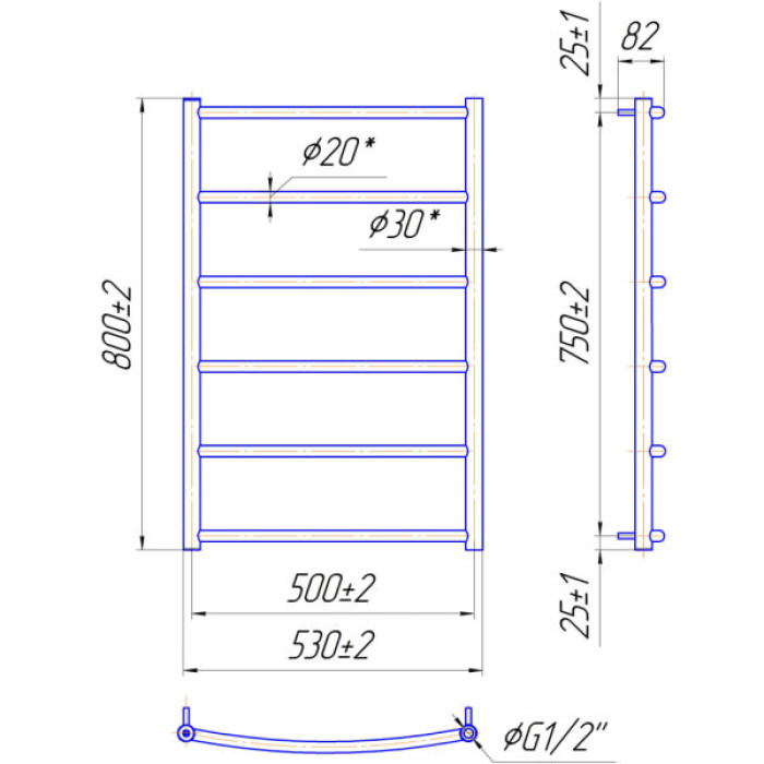 Сушарка для рушників MARIO Класік (1.1.0107.01.P)