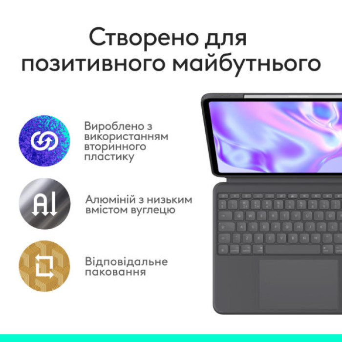 Чохол до планшета Logitech Combo Touch for iPad Pro 13-inch (M4) GRAPHITE - US (L920-012833)