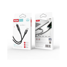 Дата кабель USB 2.0 AM to Lightning 1.0m 2.4A LED black XO (NB162-L-1-BK)