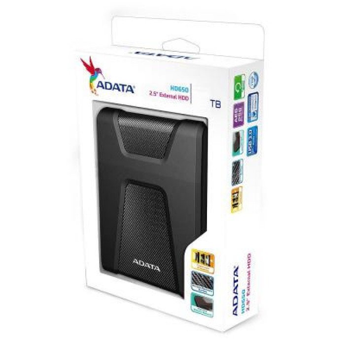 Зовнішній жорсткий диск 2.5" 2TB ADATA (AHD650-2TU31-CBK)