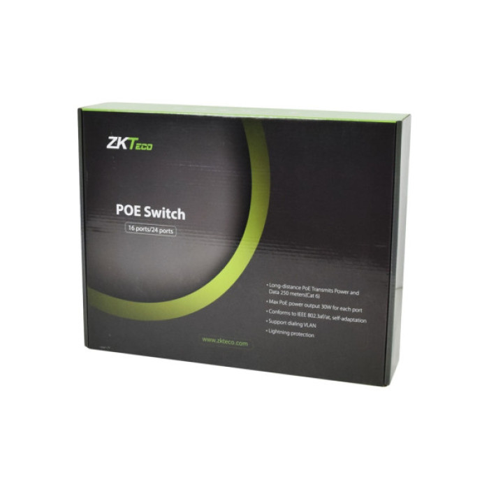 Комутатор мережевий ZKTeco ZK-PoE1621N-200W (ZK-PoE1621N(S)-200W)