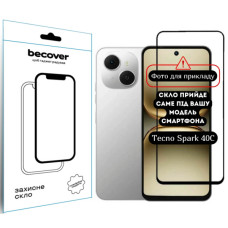Скло захисне BeCover Tecno Spark 40C 4G (KM4k) Black (714371)