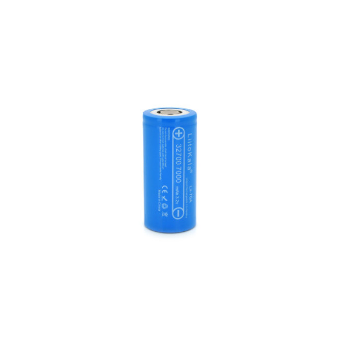 Акумулятор 32700 LiFePO4, 7000mah (6500-7000mah, 30A, 3.2V (2.5-3.65V), Blue, PVC Liitokala (32700 / Lii-70A)