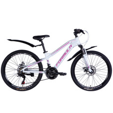 Велосипед Formula 24" BLACKWOOD DD FR рама-12,5" AL 2026 біло-рожевий (OPS-FR-24-444)