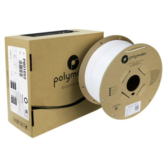 Пластик для 3D-принтера Polymaker PETG POLYLITE 1,75mm 3kg WHITE (PB01052)