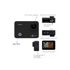 Екшн-камера AirOn ProCam 7 Black Tactical Helm Kit (4822356754511)