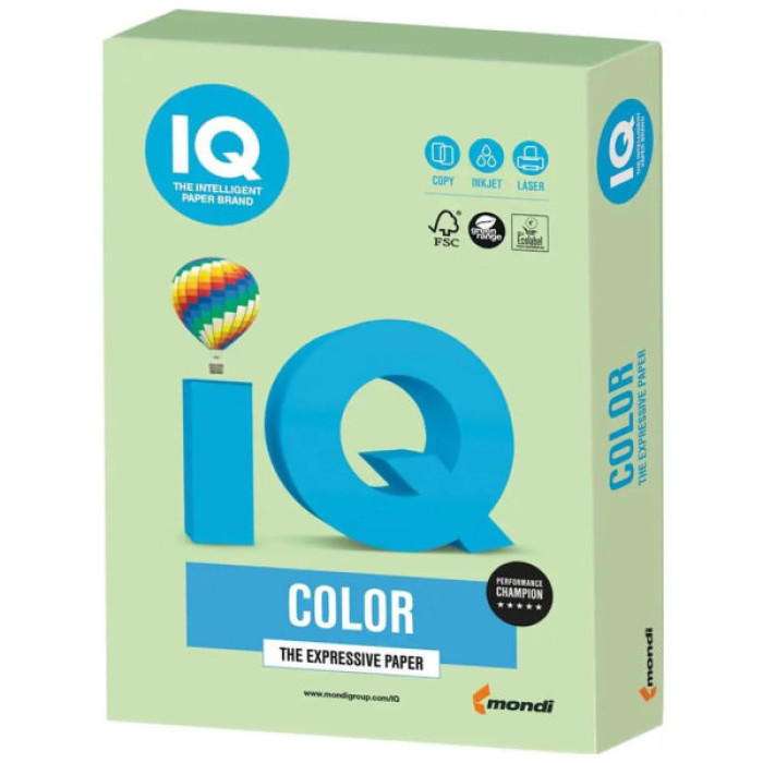 Папір Mondi IQ color А4 pastel, 80g 500sheets, Green (MG28/A4/80/IQ)