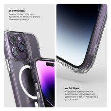 Чохол до мобільного телефона Armorstandart Clear-C MagCase Apple iPhone 17 Pro Transparent (ARM87401)