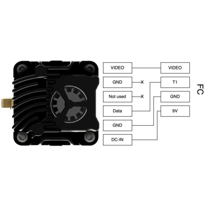 Відеопередавач (VTX) DEC1 D1 2.5W 5.8GHz L,X,S Band 64CH SMA (000008788)