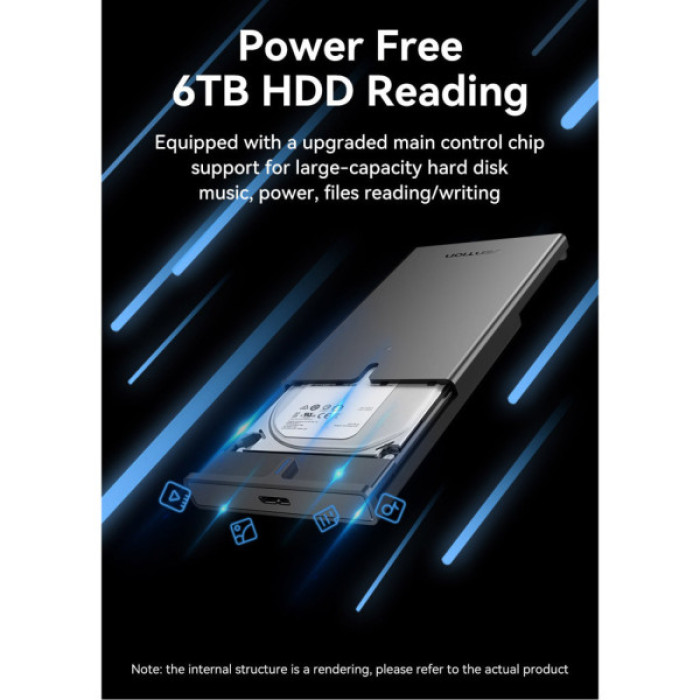 Кишеня зовнішня VENTION 2.5" HDD/SSD USB 3.0 Micro-B Black (KPAB0)