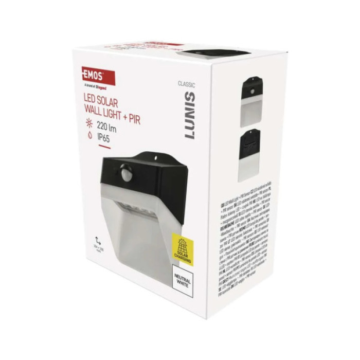 Світильник EMOS 220 лм IP65 4000K PIR (ZG151S)
