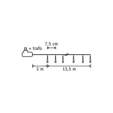 Гірлянда Luca змійка 16,5 м, 180 LED теплий білий, таймер (8718861692631)