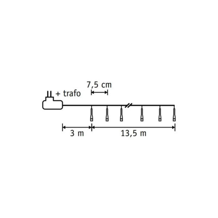 Гірлянда Luca змійка 16,5 м, 180 LED теплий білий, таймер (8718861692631)