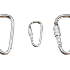 Карабін туристичний Tramp Набір 10 шт з муфтою 5 cм Silver (UTRA-299-silver)