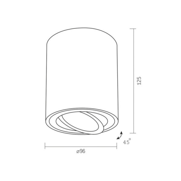 Світильник точковий Videx під лампу GU10 накладний Білий (VL-SPF13A-W)