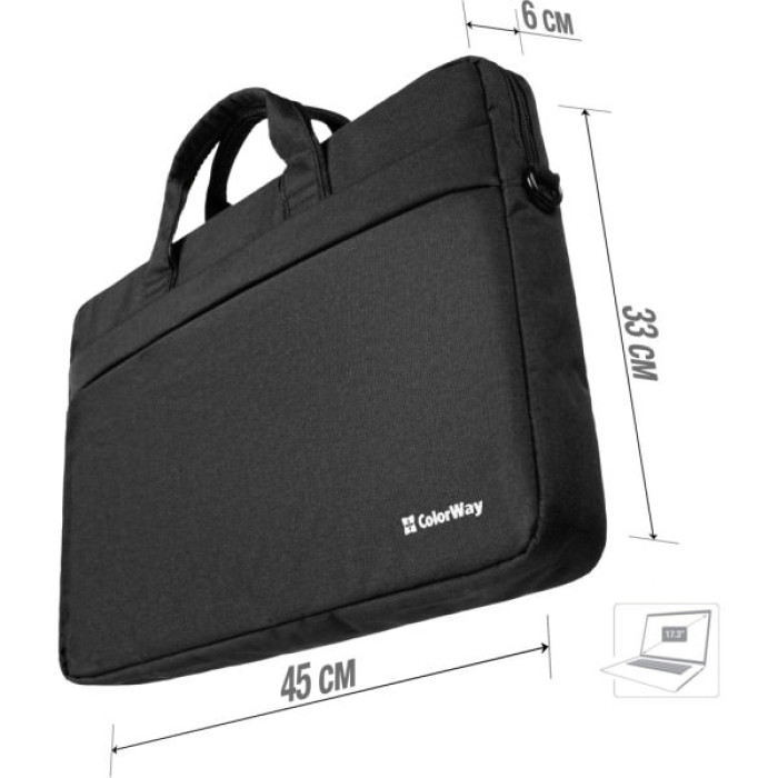 Сумка для ноутбука ColorWay 17.3" Modern Black (CW-LBM173-BK)