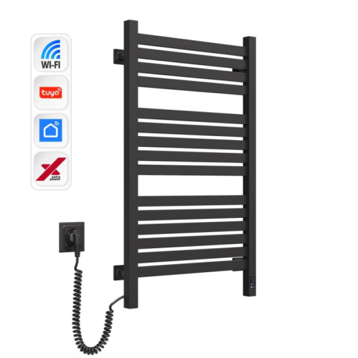 Сушарка для рушників Navin Авангард Х, 800х480, Wi-Fi, чорний муар, лівобічна (12-272155-4880)