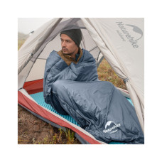 Спальний мішок Naturehike надлегкий Ultralight LW180 NH21MSD09 правий (15°C) p-p XL сіро-синій (6927595777978-R)