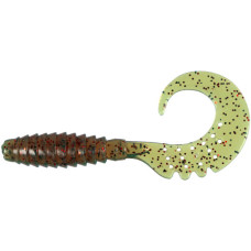 Силікон рибальський FishUP Fancy Grub 2.5" 019 - Motor Oil/Red (10шт/уп) (1864.13.86)