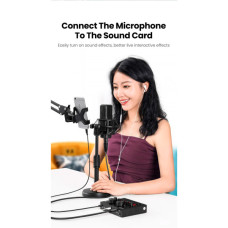 Кабель мультимедійний 3.5mm M to XLR F 2.0m AV182 black Ugreen (20244)