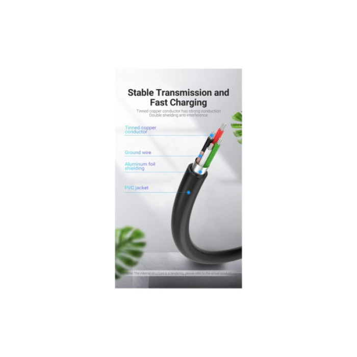 Дата кабель USB 2.0 AM to Mini 5P 2.0m black Vention (COMBH)