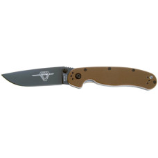 Ніж Ontario Knife RAT II AUS-8 Coyote Brown, Black Blade (ON8861CB)