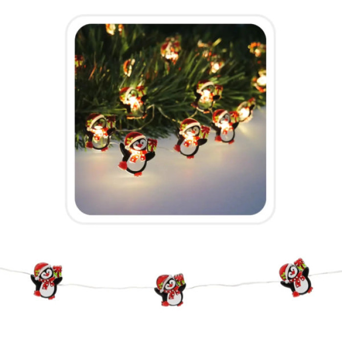 Гірлянда Chomik Струна Пінгвін 2.2 м 20 LED Теплий білий (5900779854154)