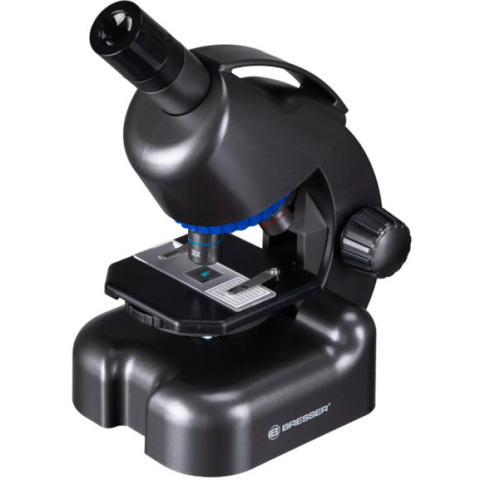 Мікроскоп Bresser Junior CM-04 100x-900x Black з набором для дослідів і адаптером для смартфона (14951) (931504)