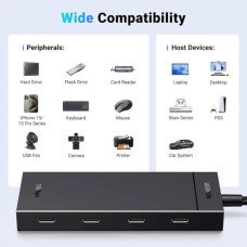 Концентратор Ugreen USB-C to 4xUSB-C 3.2 Gen2 10Gbps CM806 black (35584)