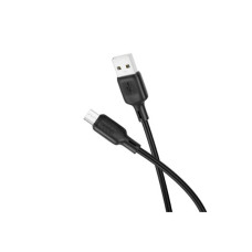 Дата кабель USB 2.0 AM to Micro 5P 2.0m Lenny silicone BX113 black BOROFONE (6941991115493)